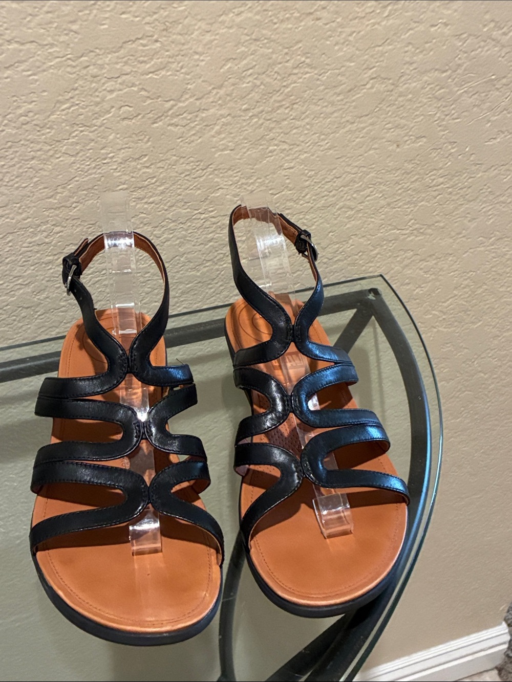 Fitflop Strata Black gladiator Strappy Leather Sandals